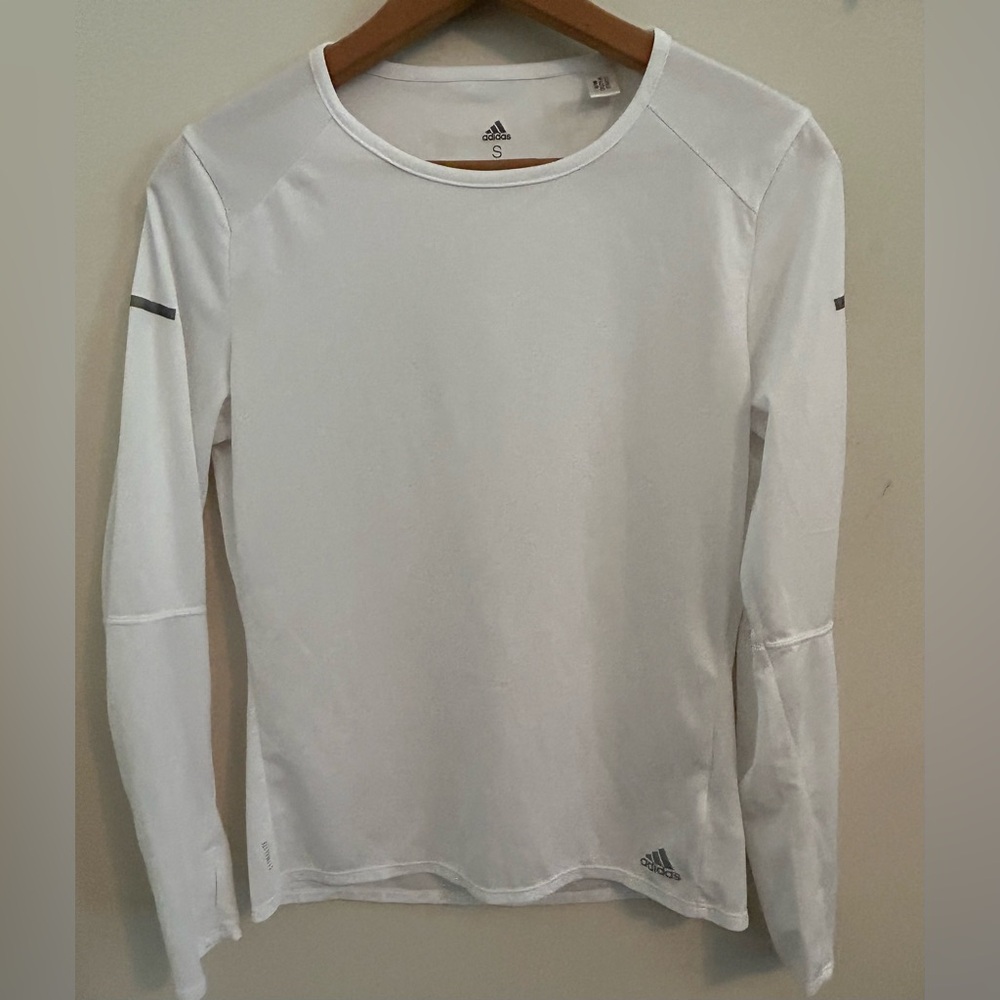 Adidas Long Sleeve White Running Shirt